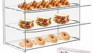 Acrylic Display Case Bakery Pastry Display Case Retail Display Counter Cases Acrylic Display Shelf Donut Cookie Display Cabinet Plastic Case