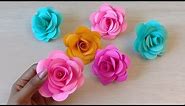 How to make Realistic, Easy paper Roses | Paper flower DIY| Rose flower making..