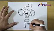 How to Draw a Pom Poms Cheerleaders Easy step by step