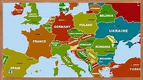 European Map: Countries, Capitals and National Flags (with Photos). Learn Geography #01