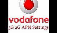 Vodafone 3G 2G Internet APN Access Point Name Settings for Faster Internet