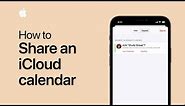 How to share an iCloud calendar on iPhone, iPad, and iPod touch | Apple Support