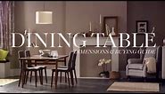 M&S Home: Dining Table Dimensions & Buying Guide