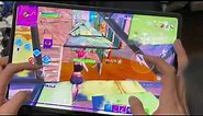 Fortnite Mobile GamePlay On Samsung Galaxy Tab S8 120fps handcam! Best Android Player!