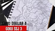 Como Dibujar a Goku SSJ3 Paso a Paso // How to draw Son Goku //DRAGON BALL Z // Billy