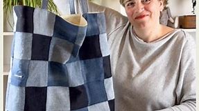 Use your old jeans and turn them into a very cool patchwork denim bag. Yours will be totally unique to you. I love this bag ❤️. My YouTube channel @asewinglife has the full tutorial at normal speed with me talking you through all of the steps. If you subscribe, you’ll get notified of all lovely future videos. ##sewing #scrapfabrics #denimbag | A Sewing Life