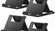 COOLOO Cell Phone Stand 4 Pack, Tablet Stand Multi-Angle, Universal Phone Stand for Desk,Compatible Phone 13 12 Pro Plus All Android Smartphones,(Black)
