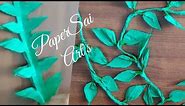 DIY Hanging leaves wall decor,Crepe Paper Vines for room decoration without Craft wire@PaperSai arts