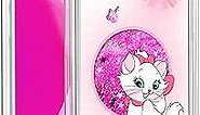 for iPhone 6/6S/7/8/SE 2020/SE 2022 Case Bling Glitter Liquid Quicksand Cute Cartoon Character Kawaii Funny Sparkle Design Protective Cover for Girls Women Kids Girly for i Phone 7/8, Cat