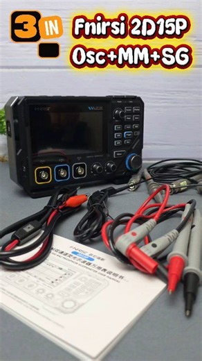 Fnirsi 2D15P 3 in 1 – 100MHz Oscilloscope DMM Signal Generator. . The Fnirsi 2D15P 3-in-1 Oscilloscope Multimeter & Signal Generator, a compact yet powerful electronics test instrument. Featuring a 100 MHz dual-channel oscilloscope, True RMS multimeter, and a 10 MHz signal generator, this tool is designed for electronics engineers, technicians, students, and DIY enthusiasts. . Buying Link in Profile Bio Use Promo Code and get exclusive discount! WAET6% https://www.fnirsi.com/Waelectronics https: