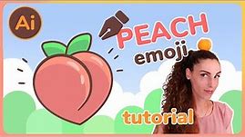 How to Draw a Peach Emoji - Illustrator Tutorial