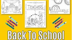 6 Back to School Coloring Pages (Free PDF Printables) for 2022