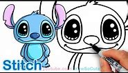 How to Draw Disney Stitch Cute and Easy Step by step