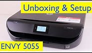 HP ENVY 5055 Unboxing and Wireless Setup - Wireless All-in-One Printer Copier Scanner
