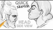 How To Draw: Head - Side View