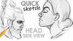 How To Draw: Head - Side View