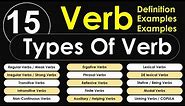 What is verb | Types of verb in English | use and examples