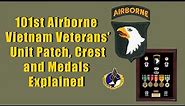 101st Airborne Division Vietnam Veterans' Unit Patch (SSI), Unit Crest, Basic Medals and Unit Awards