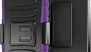 iPhone 7 Plus Case / iPhone 8 Plus Case, [HSeries] Heavy Duty Swivel Belt Clip Holster with Kickstand Maximal Protection Case for Apple iPhone 7 Plus / iPhone 8 Plus, (Purple)
