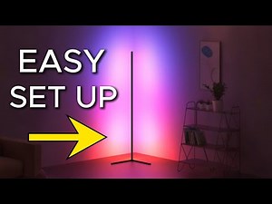 How to Install Setup LED Corner Floor Lamp Lights from Amazon, Temu, Aliexpress, Walmart