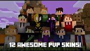 12 AWESOME MINECRAFT PVP SKINS | Laser Stream's Pvp skin pack