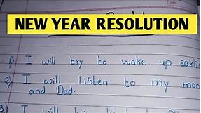 New Year Resolution Essay 10 Lines // My New Year Resolution 2022