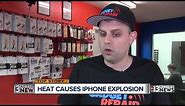 Phone explosion caught on camera