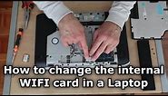 How to change the internal Wireless card in a Laptop. Add Bluetooth to Laptop