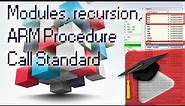 #9 Modules, Recursion, ARM Application Procedure Call Standard (AAPCS)
