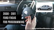 How To Program A Ford Focus Remote Key Fob 2008 - 2011