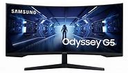 Samsung Odyssey G5 LC34G55TWWRXEN Ultrawide VA HDR Curved Gaming Monitor 34" QHD 3440x1440 165Hz