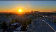 Sunrise Time Lapse HD Video 1080p Footage Views of Rising Sun over a City with Houses and Traffic