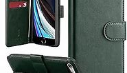 JOYSIDEA iPhone SE 2022 | SE 2020 | 8 | 7 Wallet Case, PU Leather Magnetic Flip Folio Phone Case with Card Holder, Stand & Shockproof Cover for iPhone 7 | 8 | SE2 | SE3, Green