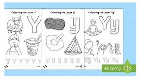 Letter Y Coloring Pages