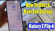 Samsung Galaxy Z Flip 4: How To Check Ram and Storage