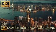 Famous Buildings Hong Kong's most iconic skyscrapers | Royalty Free Video clips 4K