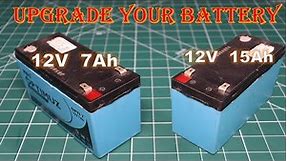 How To Upgrade Battery 12V 7Ah to 12V 15Ah | How To Make Lithium Battery Pack
