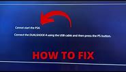 Cannot Start the PS4 - Safe Mode Loop - How to Fix