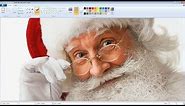 Unbelievably Realistic Microsoft Paint Art : Santa Claus Speed Painting Time Lapse