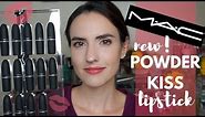 NEW MAC Powder Kiss Lipsticks | Lip Swatches of ALL 16 Shades!