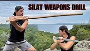 SILAT WEAPONS TRAINING: Staff and Blade Drill