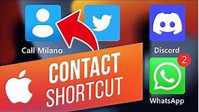 How to Add a Contact to the Home Screen on iPhone | Create a Contact Shortcut