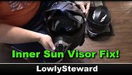 How to Fix Broken Inner Faceshield Sun Visor - Bilt Helmet