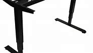 Alera AdaptivErgo 3-Stage Electric Height-Adjustable Table Base with Memory Controls, 48 to 72 w x 24 to 36d x 25 to 50.7h, Black