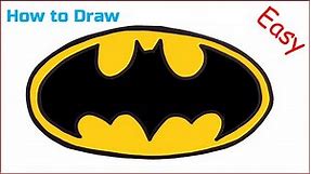 How to Draw Batman Logo Step by Step | Batman Logo | Batman Symbol Drawing Easy
