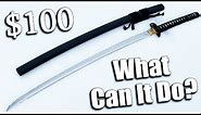 $100 Chinese Katana - What can it do? (review and test) [4K]