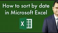 How to sort by date in Microsoft excel