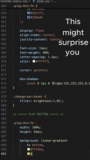 Fortnite Menu in 10 seconds with ONLY HTML & CSS