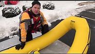Utilizing a Banana Boat for Ice Rescue