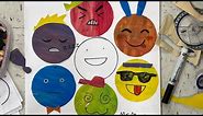 Emoji color wheel collage